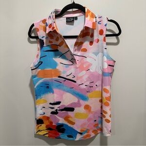 Vibrant Abstract Sleeveless Tank Top